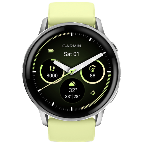 Garmin Garmin Venu 4 GPS Smartwatch - 45mm - Zilver/Geel