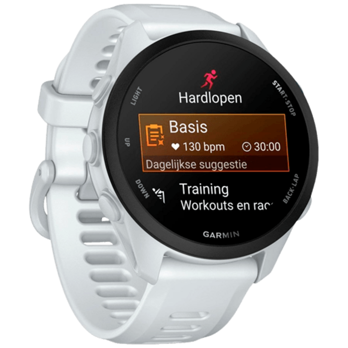Garmin Garmin Forerunner 70 Whitestone - Sporthorloge met AMOLED Touchscreen en GPS