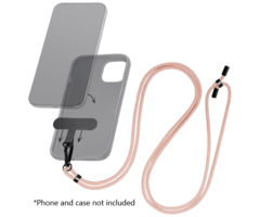 Mobilize Mobilize Universeel Nylon Telefoonkoord - Verstelbaar - Roze