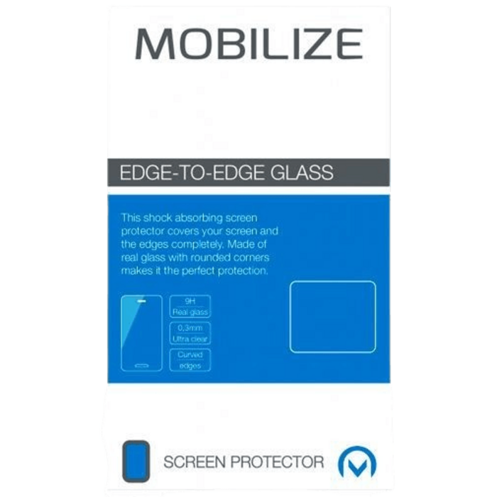 Mobilize Mobilize Edge-To-Edge Tempered Glass Screenprotector OnePlus 8 - Zwart
