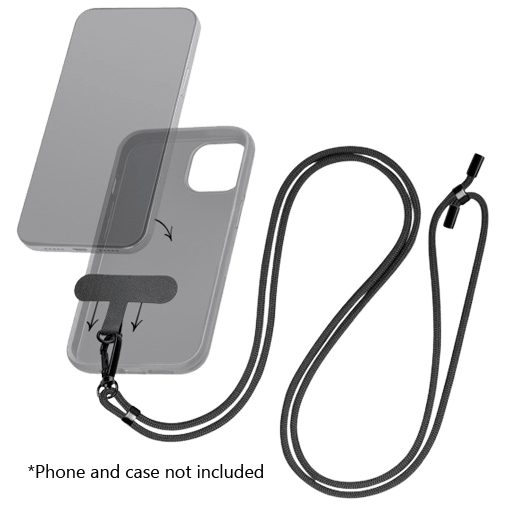 Mobilize Mobilize Universeel Nylon Telefoonkoord - Zwart