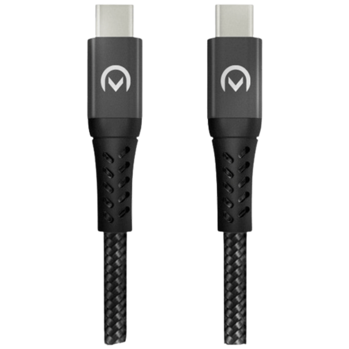 Mobilize Mobilize USB-C naar USB-C Nylon Kabel - 1 Meter - Zwart