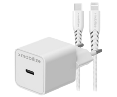Mobilize Mobilize 20W USB-C Snellader met Lightning Kabel - Wit