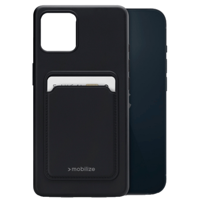 Mobilize Mobilize Cardcase TPU Back Cover Zwart voor Apple iPhone 14