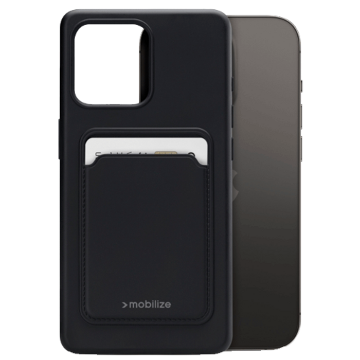 Mobilize Mobilize Cardcase TPU Back Cover Zwart voor Apple iPhone 14 Pro