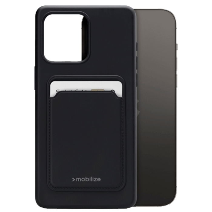 Mobilize Mobilize Cardcase TPU Back Cover Zwart voor Apple iPhone 14 Pro Max