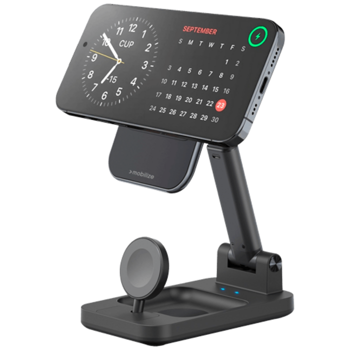 Mobilize Mobilize 3-in-1 Draadloze Magnetische Oplader 15W - Zwart