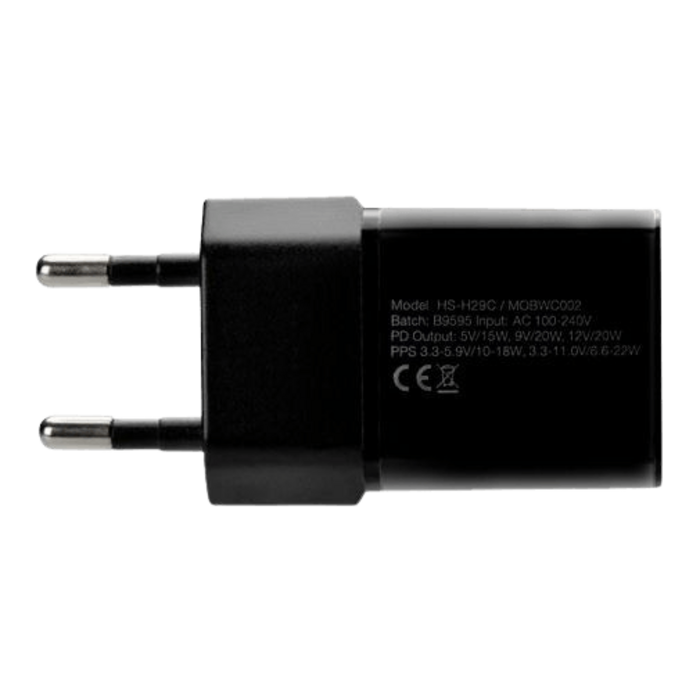 Mobilize Mobilize USB-C Snellader 20W - Power Delivery - Zwart
