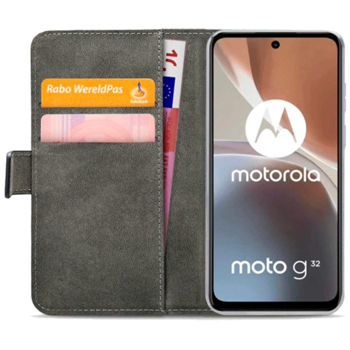 Mobilize Mobilize PU-leer Book Case Zwart voor Motorola Moto G32