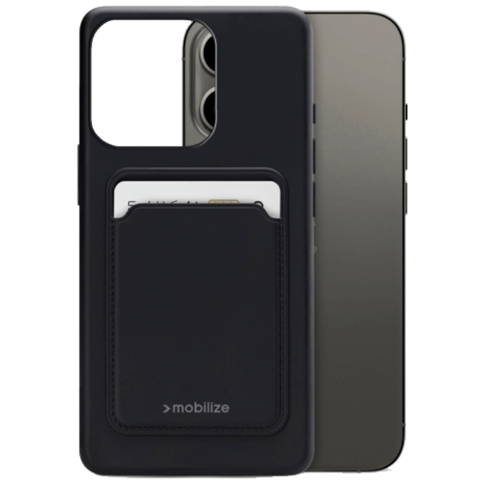 Mobilize Mobilize Cardcase TPU Back Cover Zwart voor Apple iPhone 13 Pro