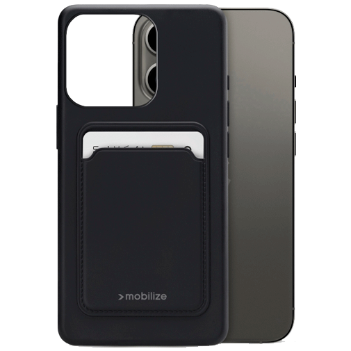 Mobilize Mobilize Cardcase TPU Back Cover Zwart voor Apple iPhone 13 Pro