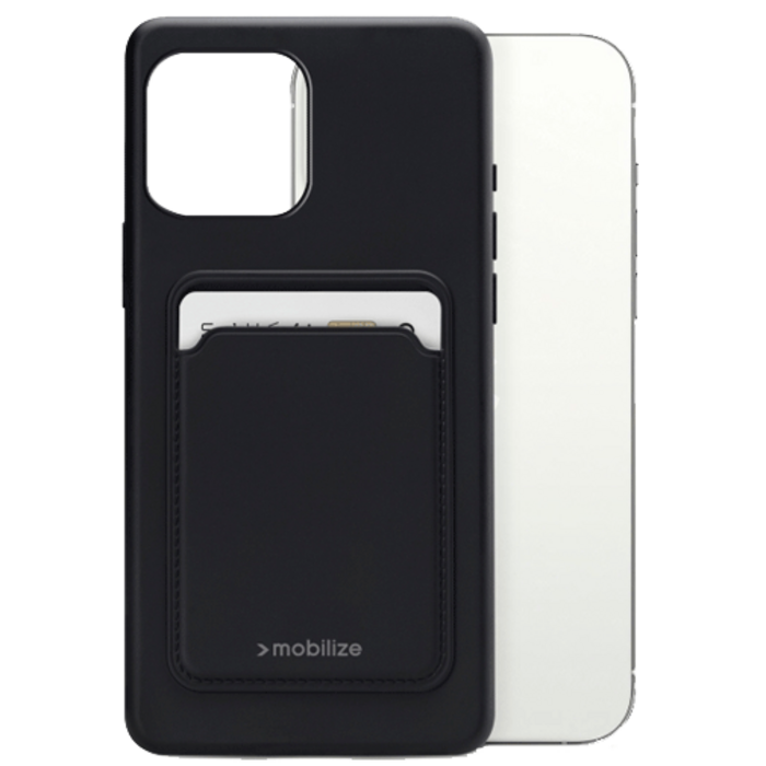 Mobilize Mobilize Cardcase TPU Back Cover Zwart - Apple iPhone 13 Pro Max
