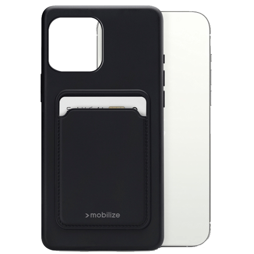 Mobilize Mobilize Cardcase TPU Back Cover Zwart - Apple iPhone 13 Pro Max