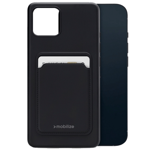 Mobilize Mobilize Cardcase TPU Back Cover Zwart voor Apple iPhone 13 Mini