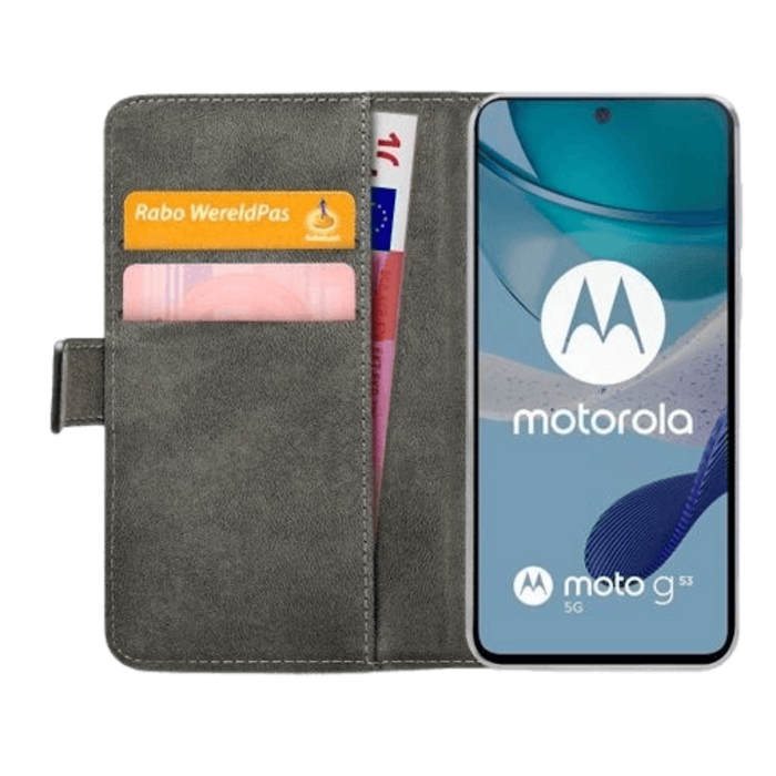 Mobilize Mobilize PU-leer Book Case Zwart voor Motorola Moto G53