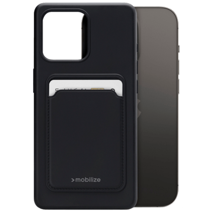Mobilize Mobilize Cardcase TPU Back Cover Zwart voor Apple iPhone 15 Pro