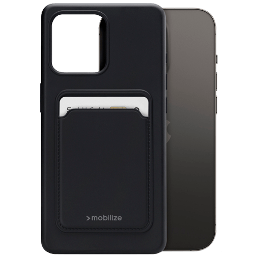 Mobilize Mobilize Cardcase TPU Back Cover Zwart voor Apple iPhone 15 Pro