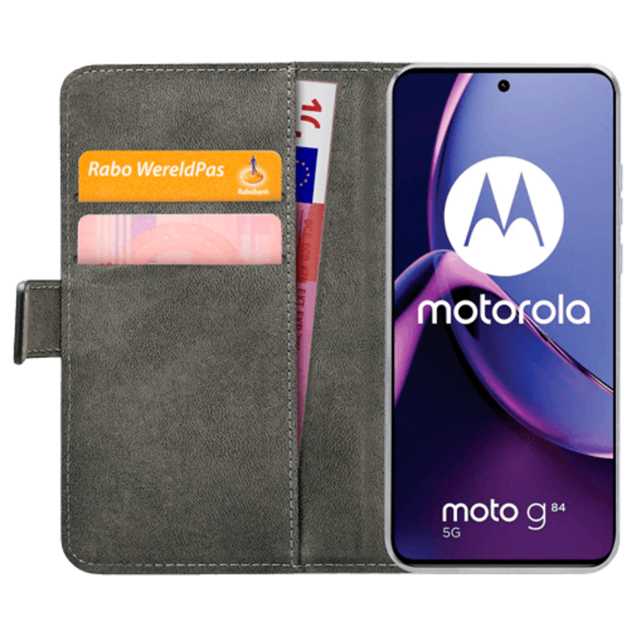 Mobilize Mobilize PU-leer Book Case Zwart voor Motorola Moto G84