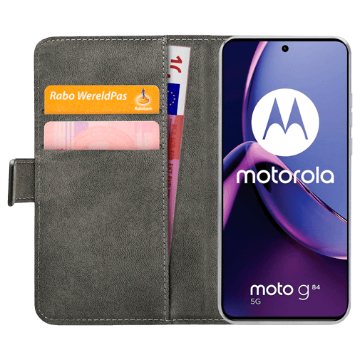 Mobilize Mobilize PU-leer Book Case Zwart voor Motorola Moto G84
