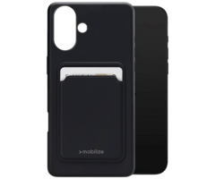 Mobilize Mobilize Cardcase TPU Back Cover Zwart Apple iPhone 16 Plus