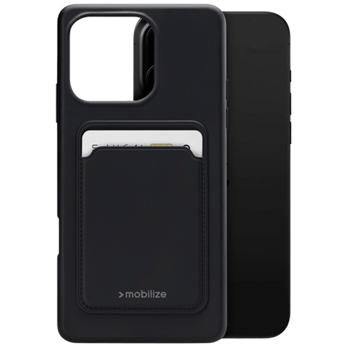 Mobilize Mobilize Cardcase TPU Back Cover Zwart voor Apple iPhone 16 Pro Max