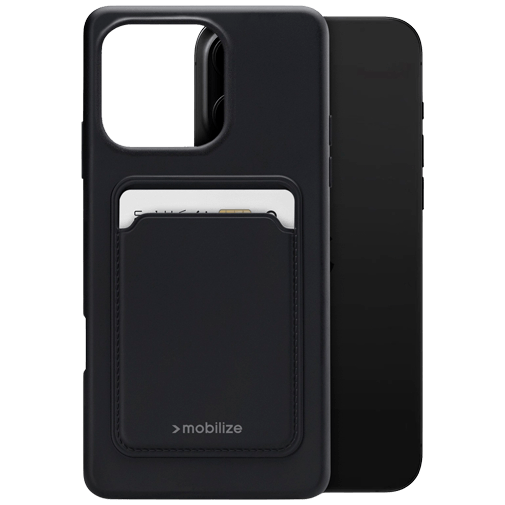 Mobilize Mobilize Cardcase TPU Back Cover Zwart voor Apple iPhone 16 Pro Max