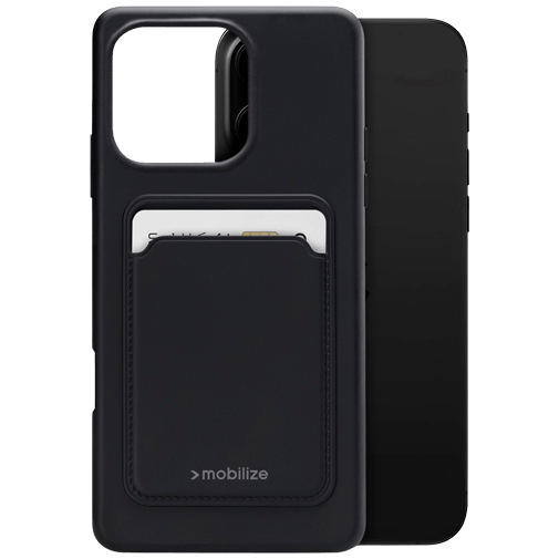 Mobilize Mobilize Cardcase TPU Back Cover Zwart voor Apple iPhone 16 Pro Max