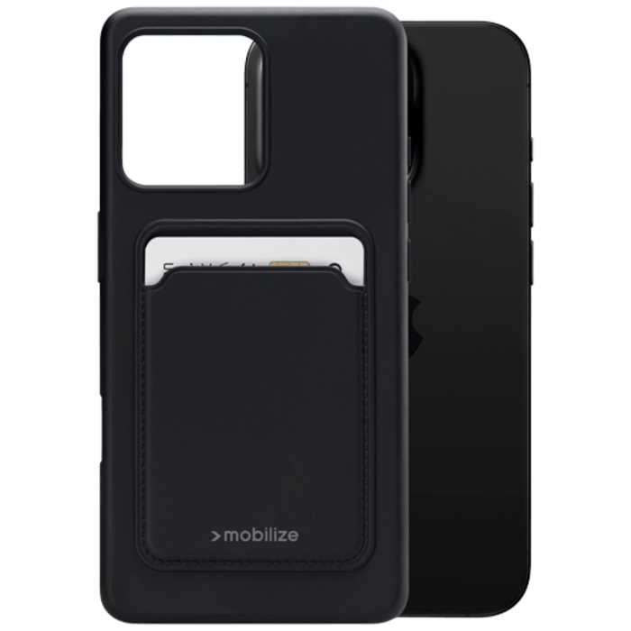 Mobilize Mobilize Cardcase TPU Back Cover Zwart voor Apple iPhone 16 Pro
