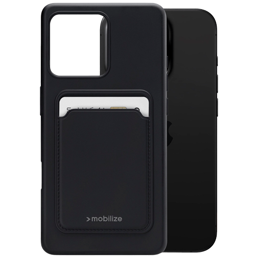 Mobilize Mobilize Cardcase TPU Back Cover Zwart voor Apple iPhone 16 Pro