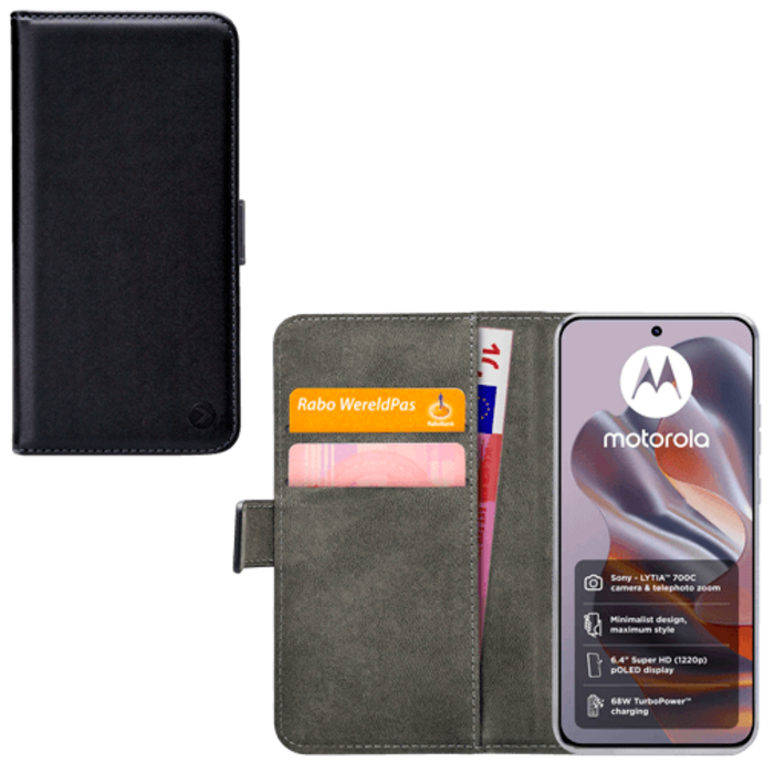 Mobilize Mobilize PU-leer Book Case Zwart voor Motorola Edge 50