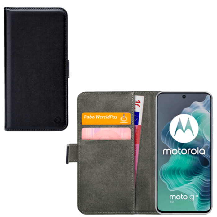 Mobilize Mobilize PU-leer Book Case Zwart voor Motorola Moto G35 5G
