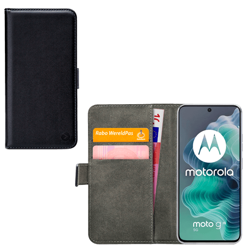 Mobilize Mobilize PU-leer Book Case Zwart voor Motorola Moto G35 5G