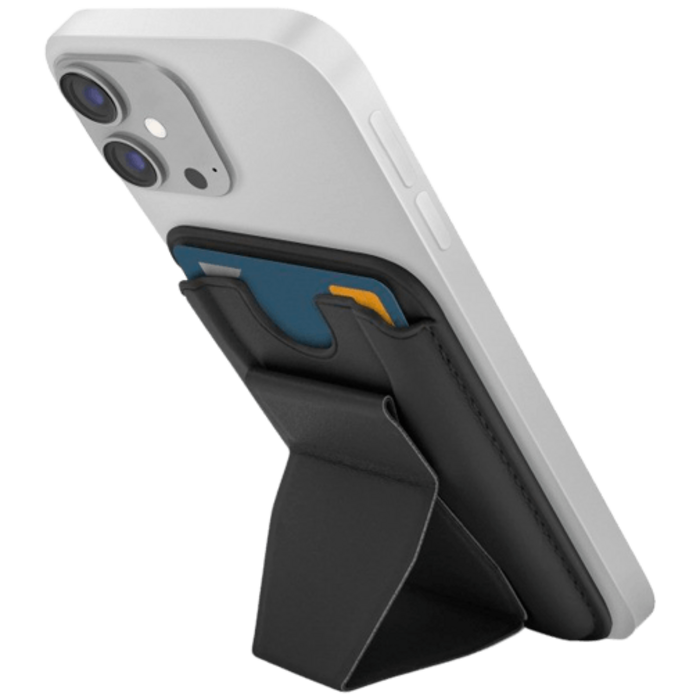 Mobilize Mobilize Magnetische PU-lederen Kaarthouder (MagSafe) - Zwart