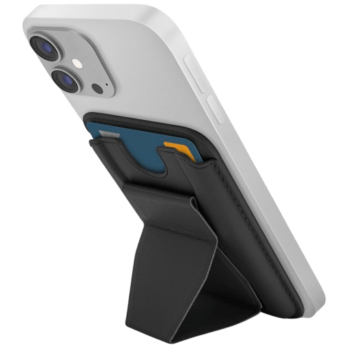 Mobilize Mobilize Magnetische PU-lederen Kaarthouder (MagSafe) - Zwart