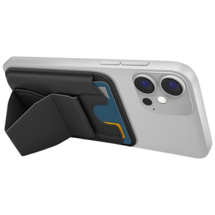 Mobilize Mobilize Magnetische PU-lederen Kaarthouder (MagSafe) - Zwart