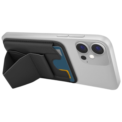 Mobilize Mobilize Magnetische PU-lederen Kaarthouder (MagSafe) - Zwart