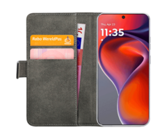 Mobilize Mobilize PU-leer Book Case Zwart voor Motorola Moto G15 / G15 Power