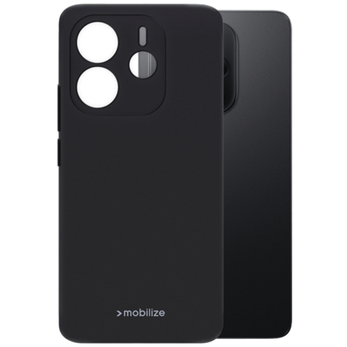 Mobilize Mobilize Rubber Gelly Case Mat Zwart voor Xiaomi Redmi Note 14 4G