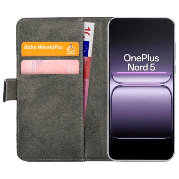 Mobilize Mobilize Classic Gelly Wallet Book Case OnePlus Nord 5 - Zwart