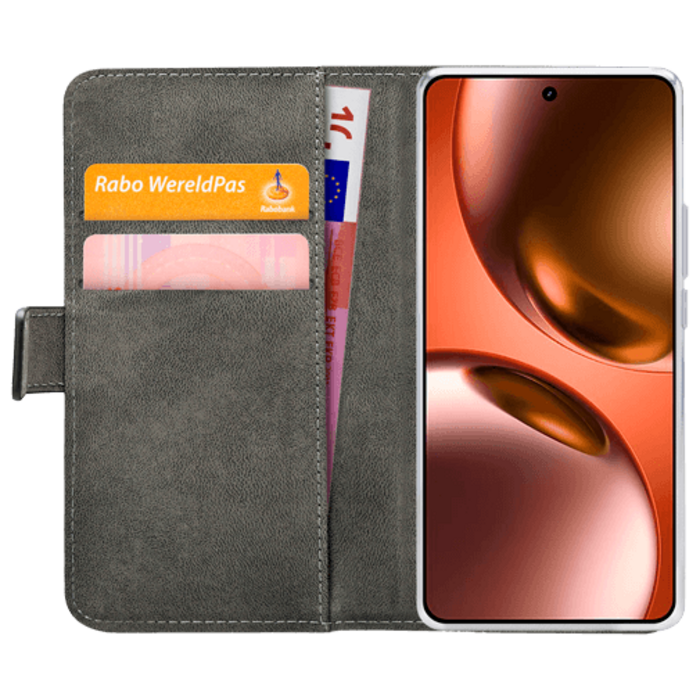 Mobilize Mobilize PU-Leren Book Case voor Realme GT 7 / GT 7T - Zwart