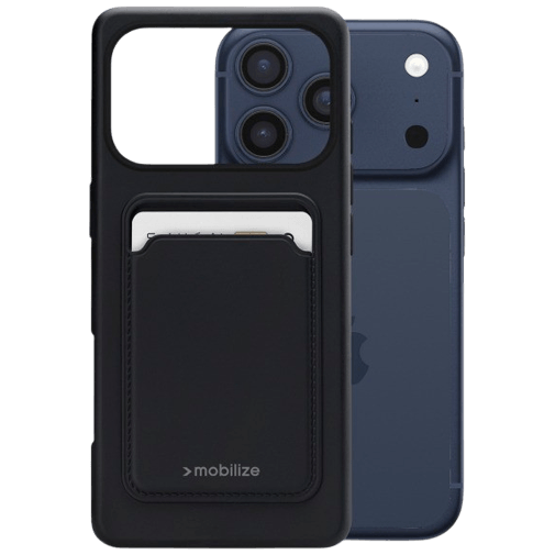 Mobilize Mobilize Cardcase TPU Back Cover Zwart voor Apple iPhone 17 Pro