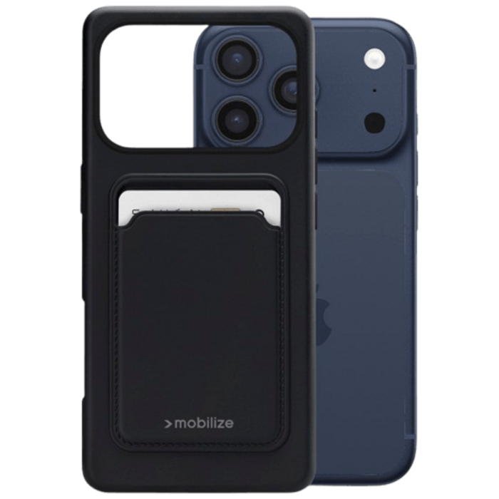 Mobilize Mobilize Cardcase TPU Back Cover Zwart Apple iPhone 17 Pro Max