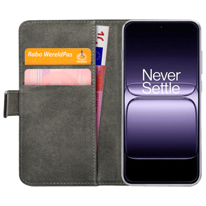 Mobilize Mobilize PU-Lederen Book Case Zwart voor OnePlus 15