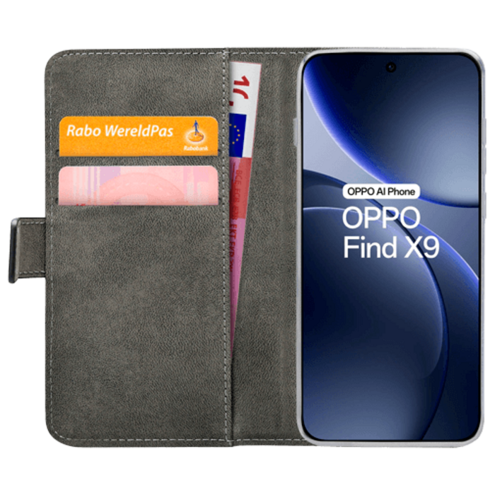 Mobilize Mobilize PU-Leer Book Case Zwart voor OPPO Find X9