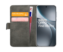 Mobilize Mobilize PU-Lederen Book Case Zwart voor OPPO Find X9 Pro