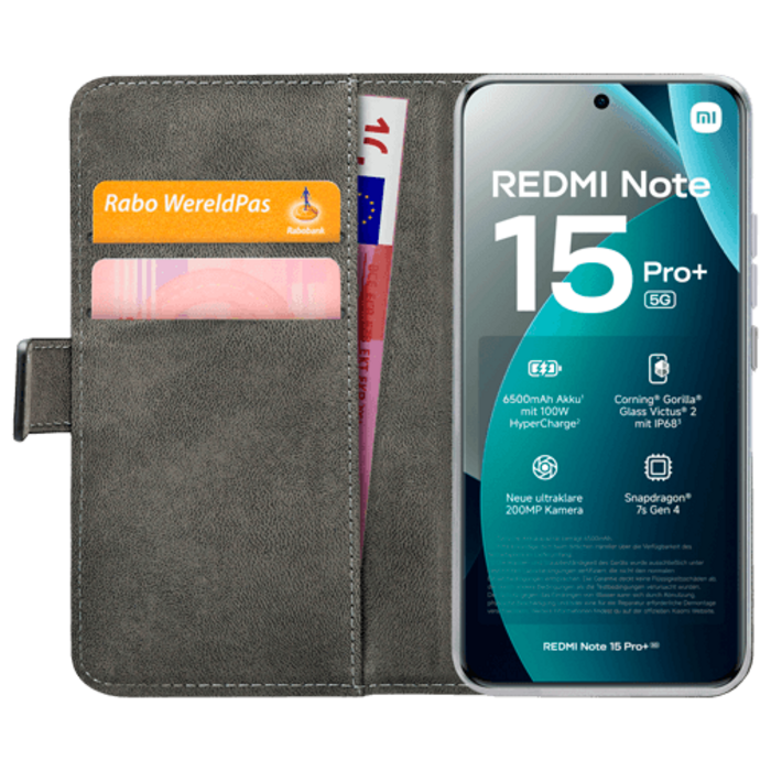 Mobilize Mobilize PU-Leren Book Case Xiaomi Redmi Note 15 Pro+ 5G - Zwart
