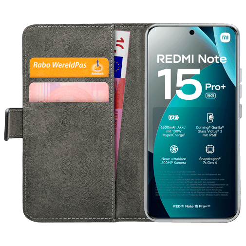 Mobilize Mobilize PU-Leren Book Case Xiaomi Redmi Note 15 Pro+ 5G - Zwart