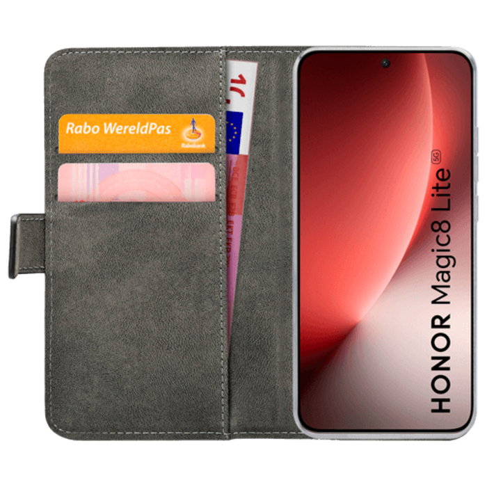 Mobilize Mobilize PU-Leren Book Case Zwart voor Honor Magic8 Lite
