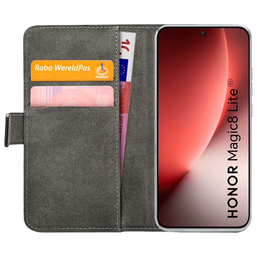 Mobilize Mobilize PU-Leren Book Case Zwart voor Honor Magic8 Lite