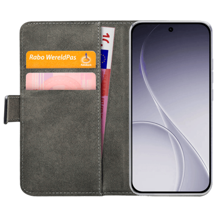 Mobilize Mobilize PU-Leren Book Case voor OPPO Reno15 Pro 5G - Zwart
